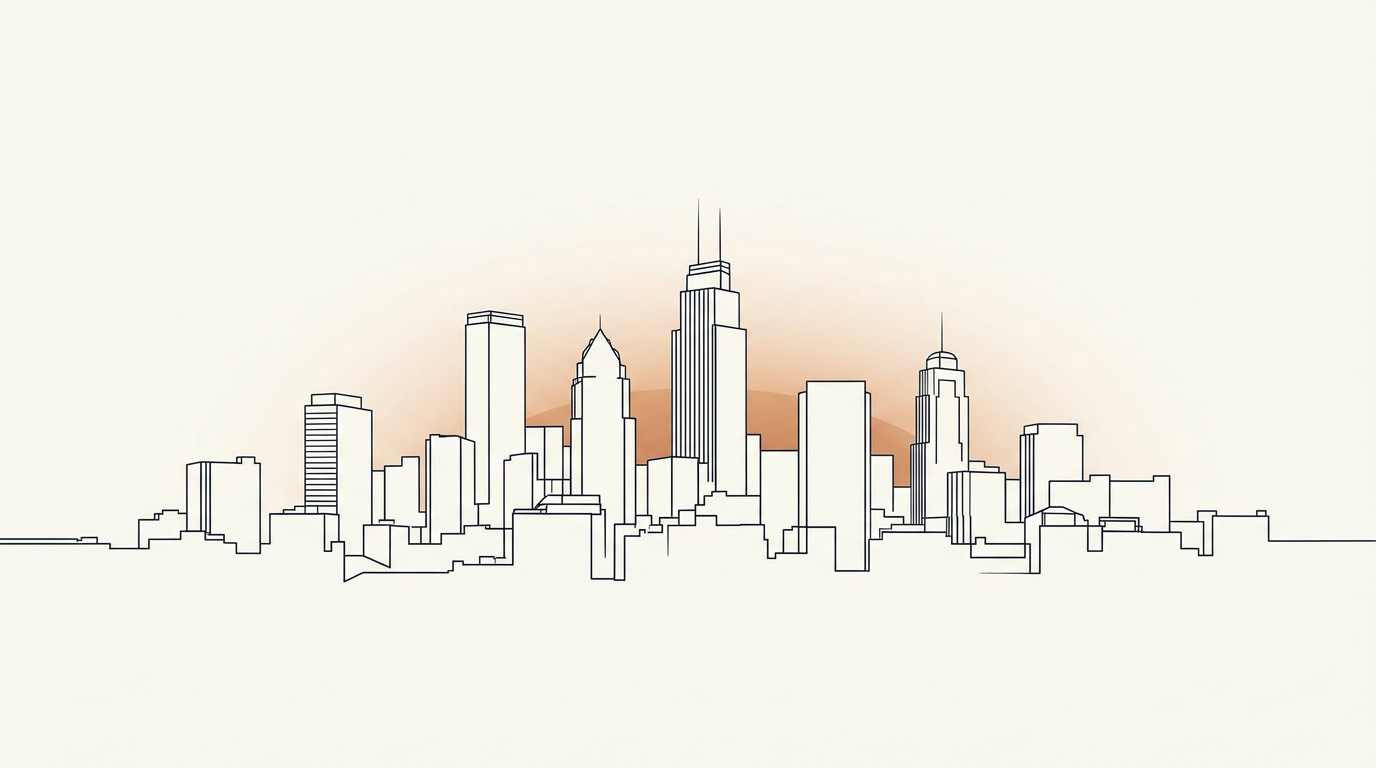 Illustrated Houston skyline supporting the H-TownLabs story